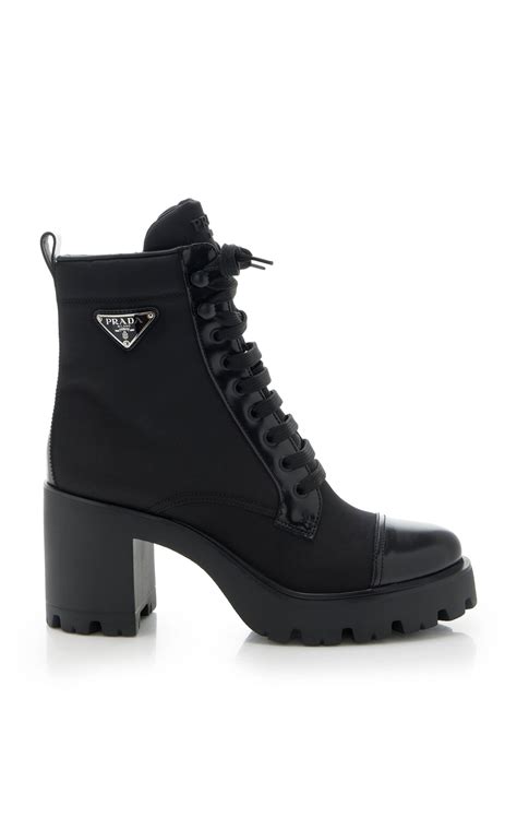 prada nylon ankle boots|nylon Prada boots women.